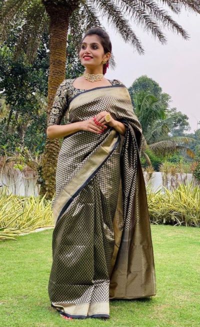 Limed Ash Green Printed Patola Silk Saree – MySilkLove